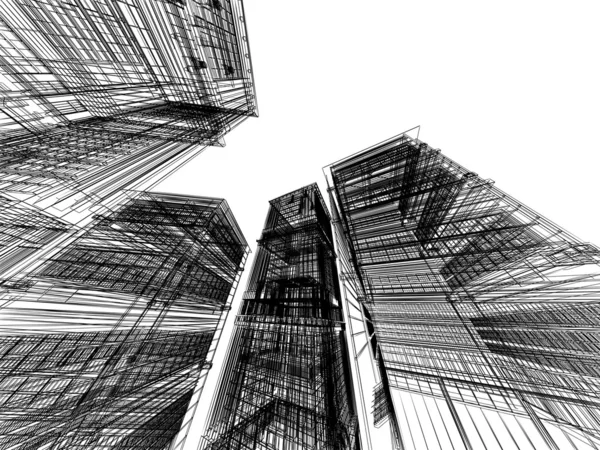 Rascacielos abstractos — Foto de Stock