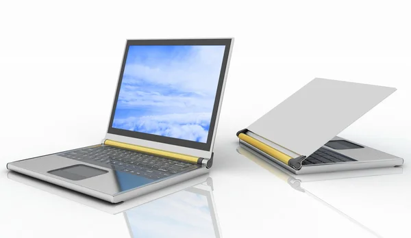 Dwa laptopy — Zdjęcie stockowe