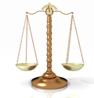 Classic scales of justice clipart