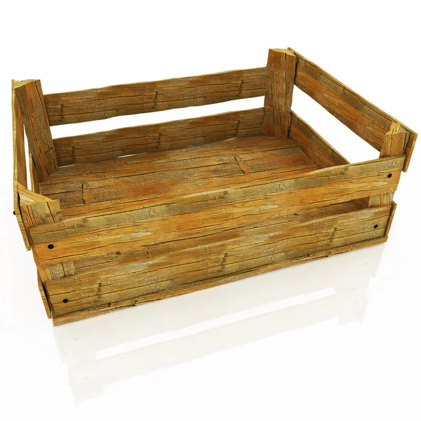 Prázdné dřevěné krabice. — Stock fotografie