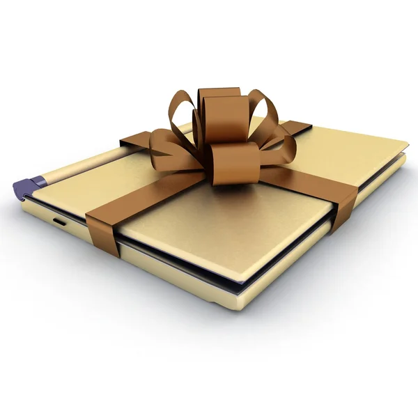Laptop as gift — Stock Photo, Image