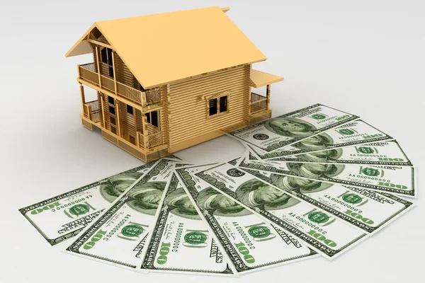 Ház és a dollár — Stock Fotó