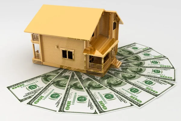 Huis en dollars — Stockfoto