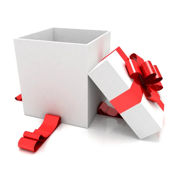 Puste pudełko na prezent na Boże Narodzenie — Zdjęcie stockowe