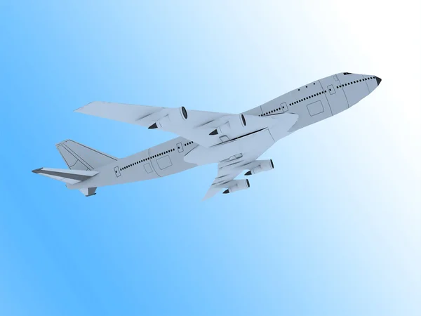 Flying jet vliegtuig — Stockfoto
