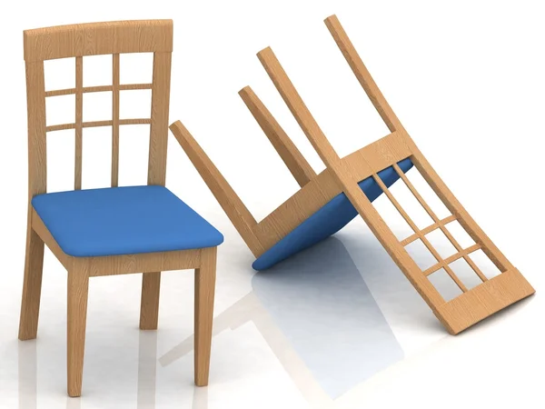 Wooden classic chairs — Stock Photo, Image