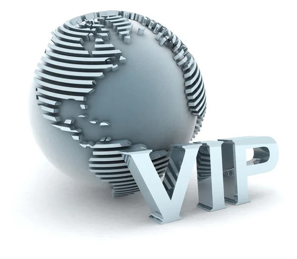 3d VIP globe — Stock Photo, Image