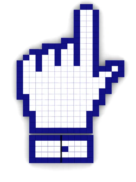 3d illustration hand mouse symbol — Stock Photo, Image