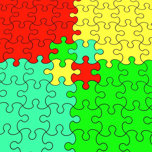 Puzzle de cores — Fotografia de Stock