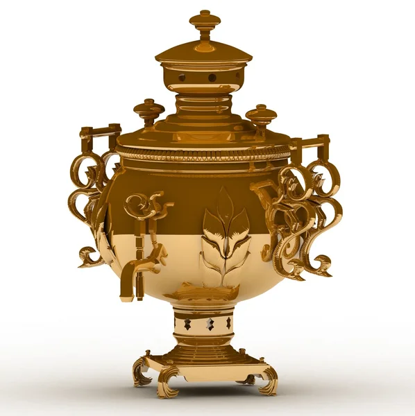 stock image Old copper samovar