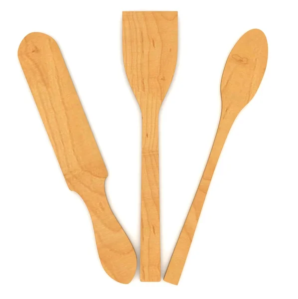 Cucchiai da cucina in legno — Foto Stock