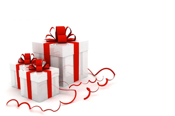 Boxes with christmas gifts — Stock Photo, Image