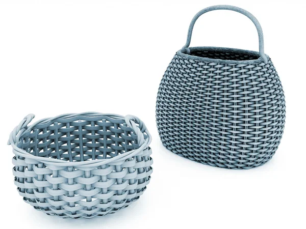 Empty wicker baskets — Stock Photo, Image