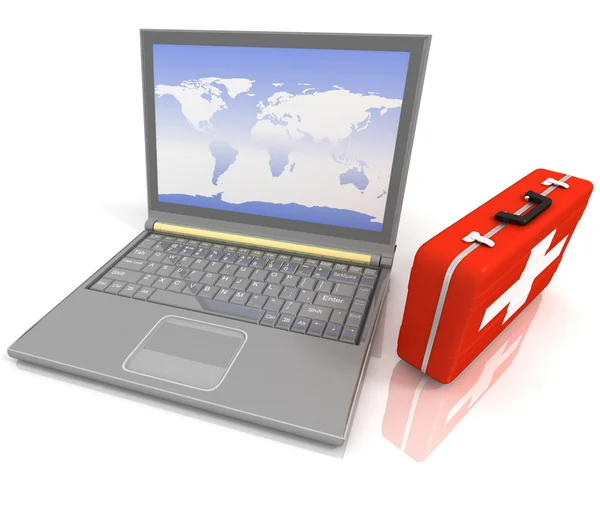 Diagnóstico de laptops — Fotografia de Stock