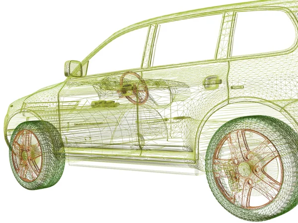 3D-Bild des Modellautos — Stockfoto
