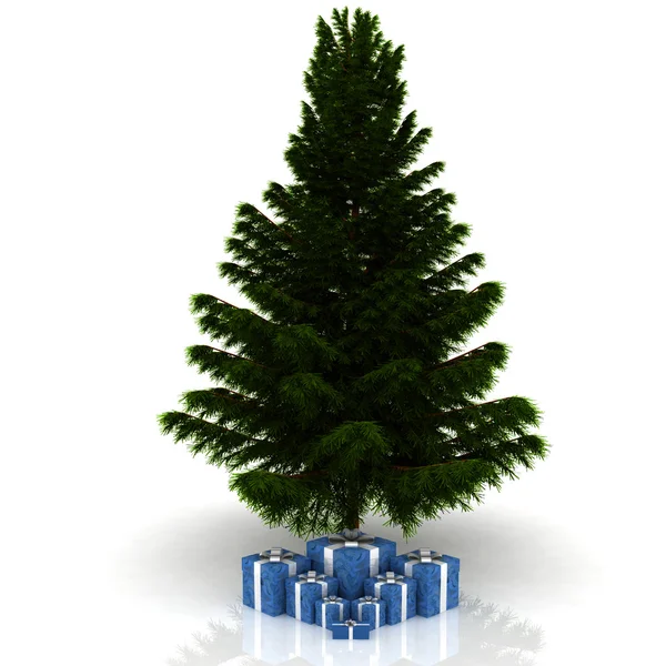 Árbol de Navidad y regalos — Foto de Stock