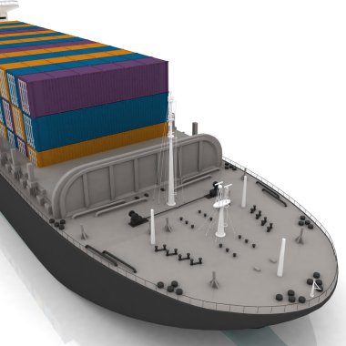 Cargo ship clipart