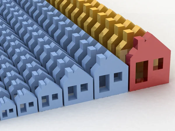 3D Render concepto de bienes raíces — Foto de Stock
