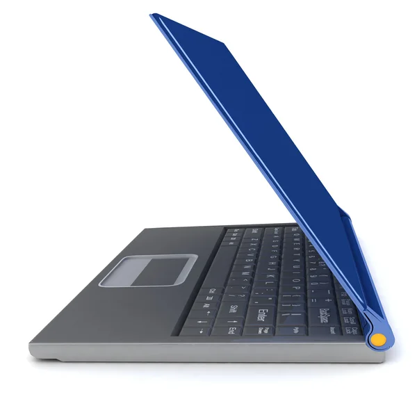 Mavi laptop — Stok fotoğraf