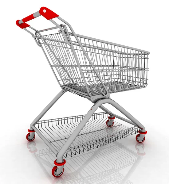 Empty facilitated shopping cart — Stock Photo, Image