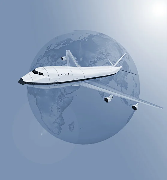 Airplane travel — Stock Photo, Image