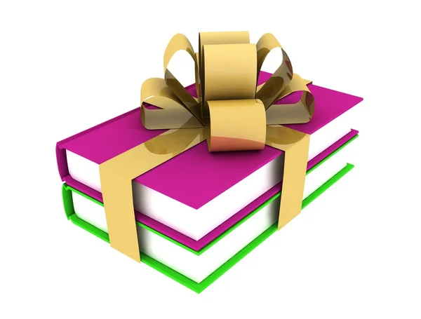 stock image Two books with a bow
