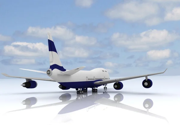 3D model uçak — Stockfoto