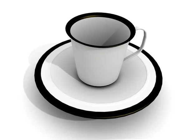 Tasse und Untertasse leer — Stockfoto