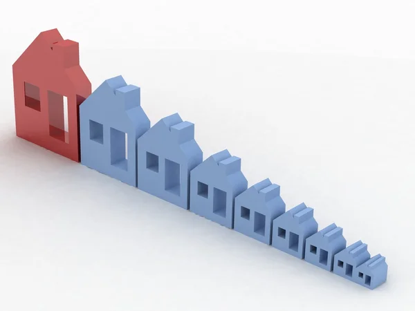 Diagramme de l'immobilier — Photo