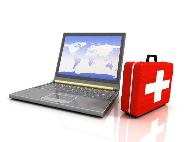 Diagnóstico de laptops — Fotografia de Stock