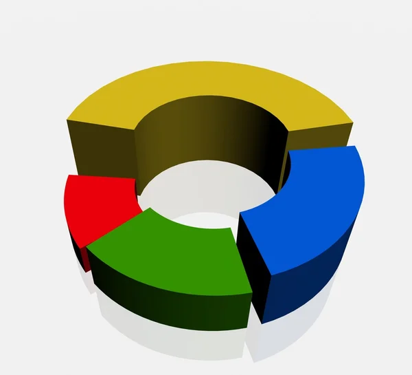 Diagrama circular 3d — Fotografia de Stock