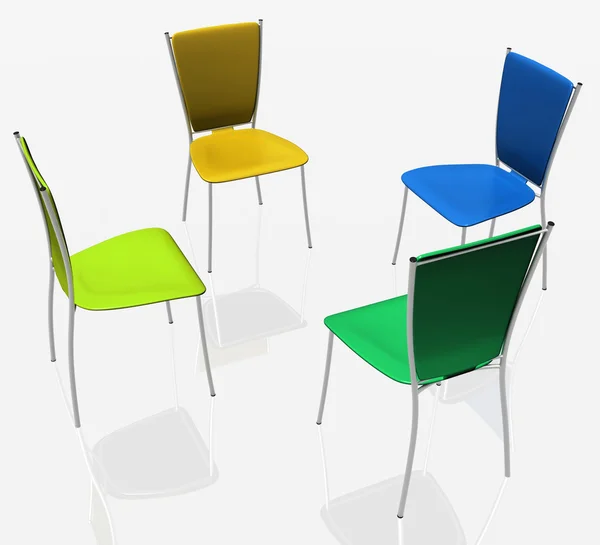 Gruppe von Stühlen — Stockfoto