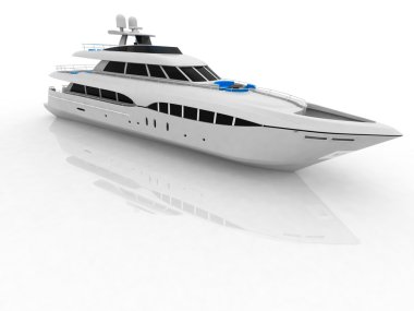 Pleasure yacht clipart