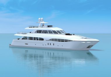 Pleasure yacht clipart