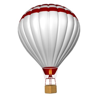 Beyaz bir arka plan üzerinde izole sıcak hava balonu