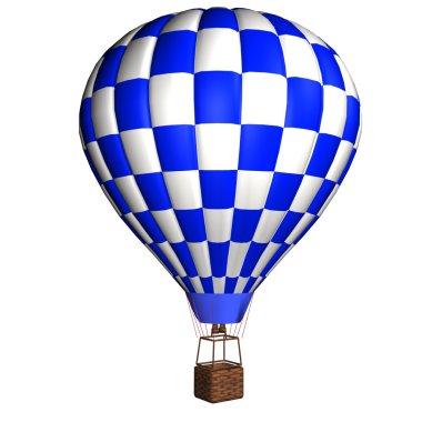 3d model hot air balloon clipart