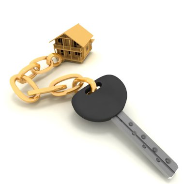 House key on the white background clipart