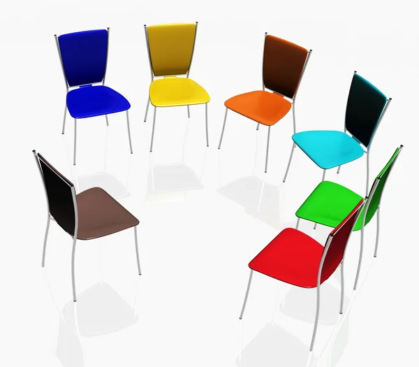 Grupp av stolar — Stockfoto