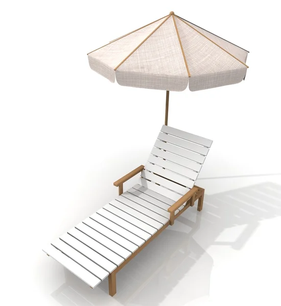 Beach deck-chair — Stock Photo, Image