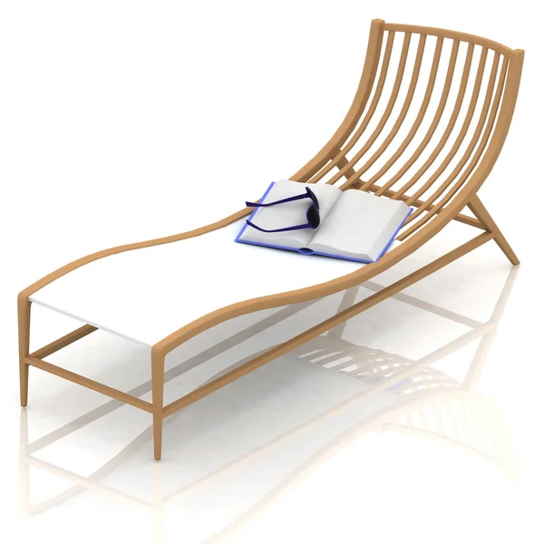 Praia deck-cadeira — Fotografia de Stock