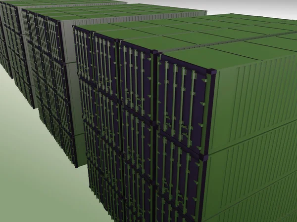 Gesloten cargo containers — Stockfoto