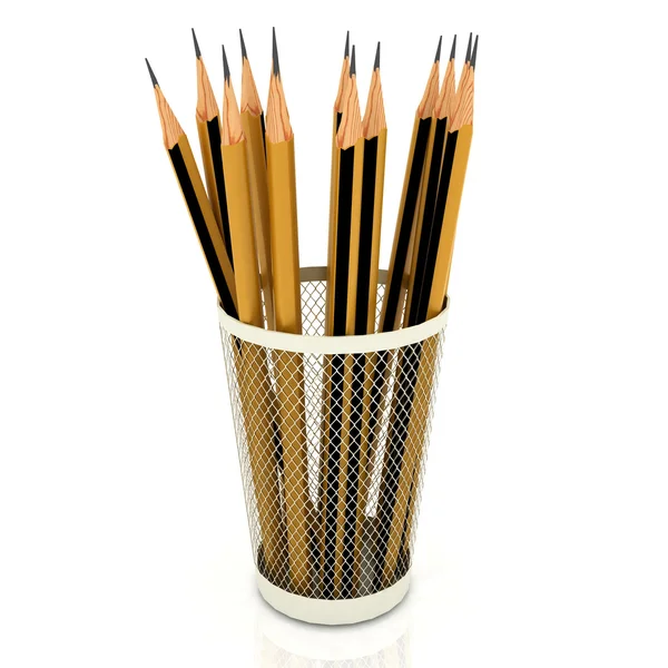 Potloden in steun — Stockfoto