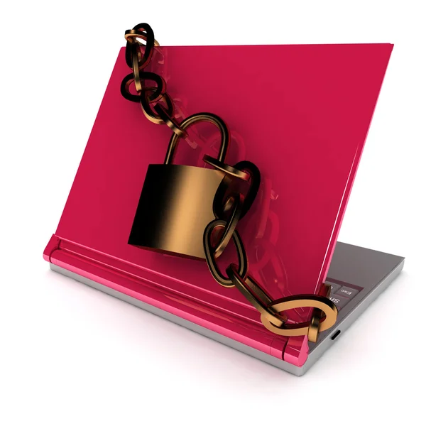 Безопасность ноутбука — стоковое фото