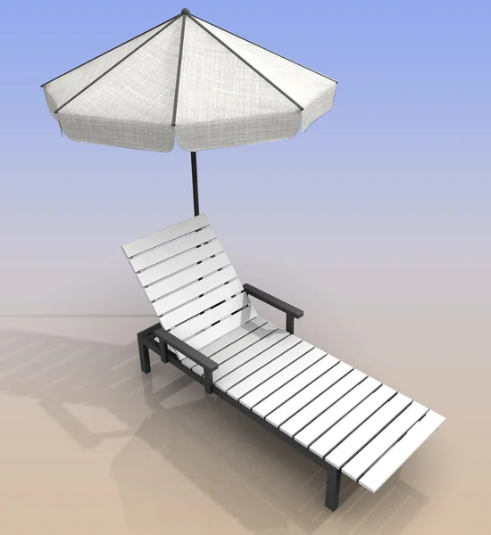Beach deck-chair — Stock Photo, Image