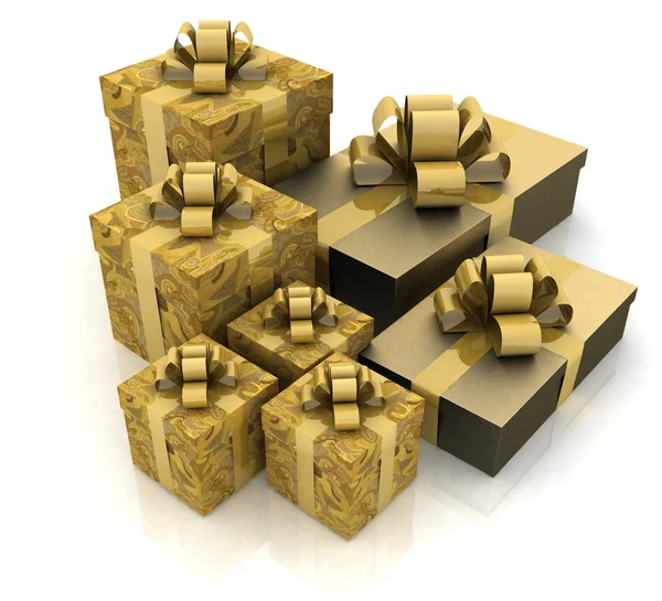 Krásné dárkové krabice — Stock fotografie