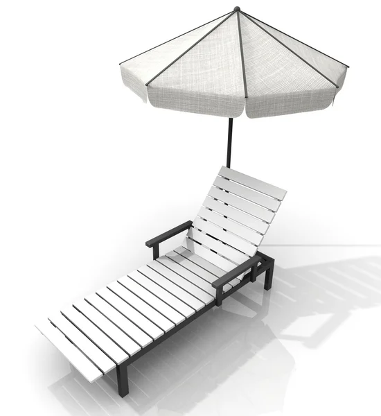Beach deck-chair — Zdjęcie stockowe