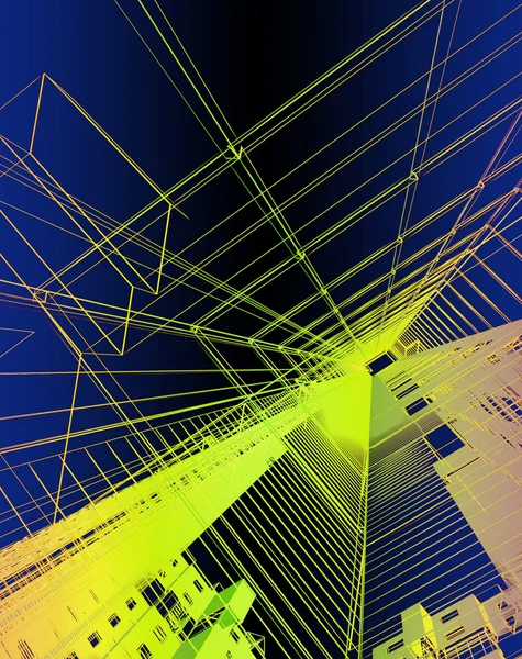 抽象的摩天大楼 — 图库照片
