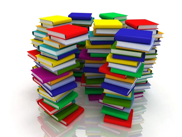 stock image Piles of books