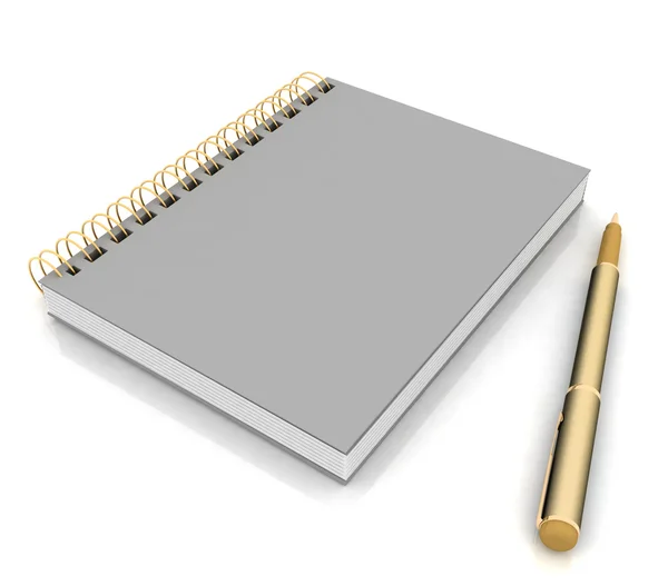 Notebook en pen — Stockfoto