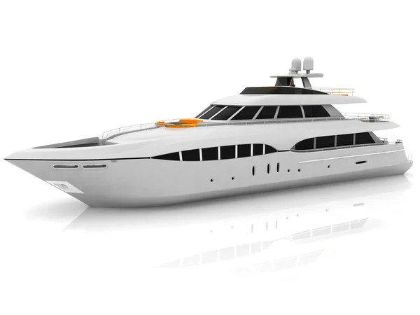 Luxury white cruise yacht — Stock Photo, Image